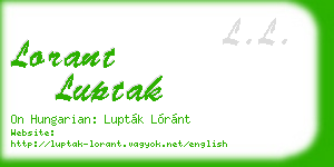 lorant luptak business card