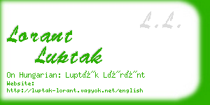 lorant luptak business card